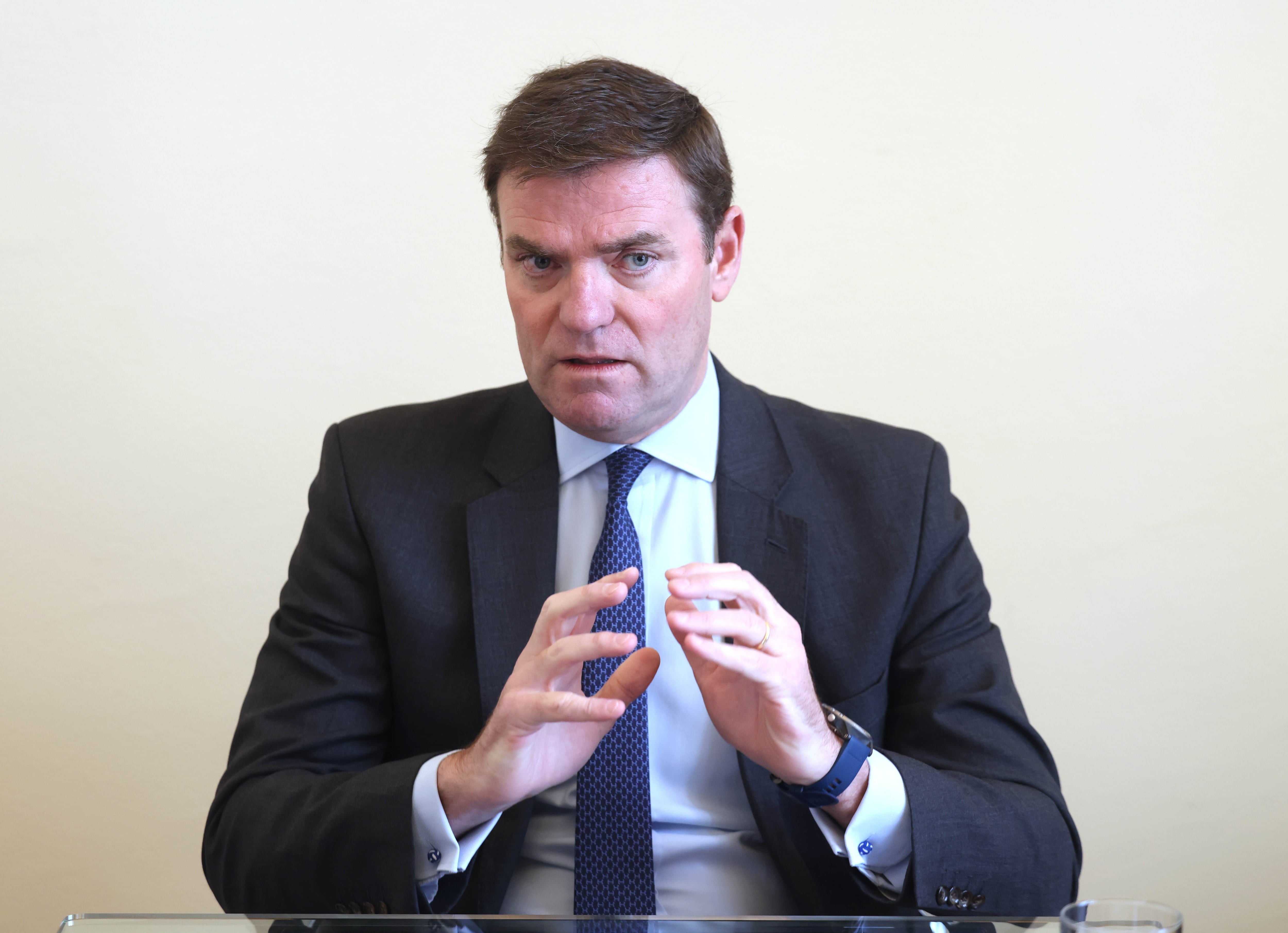 Juan Flames, en un momento de la entrevista