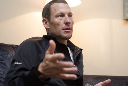 Lance Armstrong, durante la entrevista.