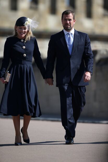 El nieto de Isabel II Peter Phillips y su esposa Autumn Phillips.