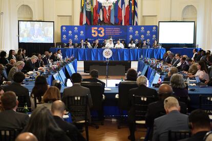 La Asamblea de la OEA, reunida la semana pasada en Washington.