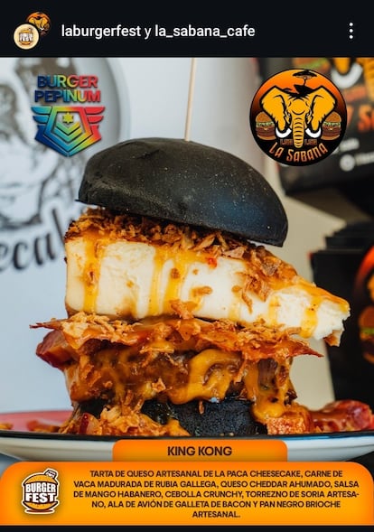 Hamburguesa con tarta de queso