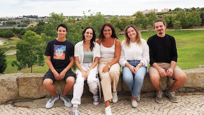 André Oliveira, Sofía Oliveira, Catarina Mota, Claudia Duarte y Martim Duarte, en una imagen cedida.