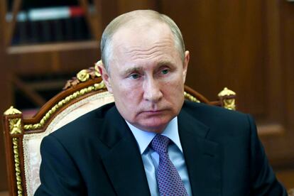 Vladímir Putin, este lunes en Moscú.