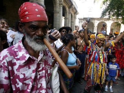 Homenaje a los esclavos en La Habana en 2007. 