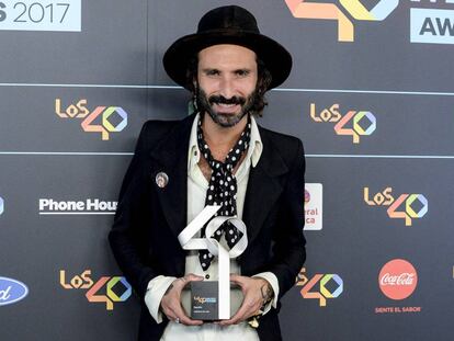 Leiva en los Premios 40 en el centro WiZink en Madrid este noviembre.