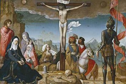 <i>La crucifixión</i><b>, de Juan de Flandes</b>.