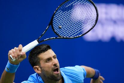 Djokovic intenta una devolución.