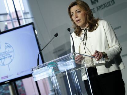 Susana Díaz, en la presentación este viernes del plan de internacionalización.