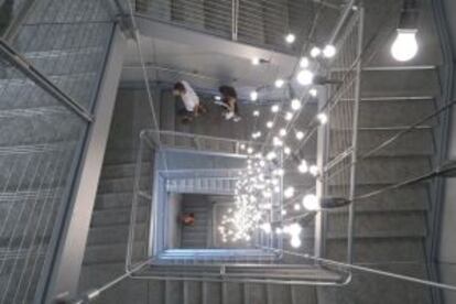Escalera en el museo Whitney de Nueva York (EEUU).