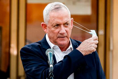 El líder centrista y ministro de Defensa israelí, Benny Gantz, en un acto en septiembre.