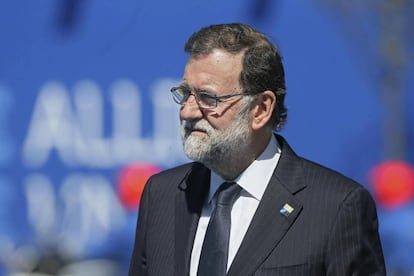 Spanish PM Mariano Rajoy at Thursday's NATO meeting.