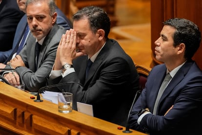 Luís Montenegro, durante el debate de la moción de confianza.