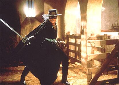 Antonio Banderas, en una secuencia de<i> </i><i>El Zorro.</i>