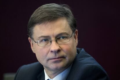 El vicepresidente de la Comisión Europea, Valdis Dombrovskis.