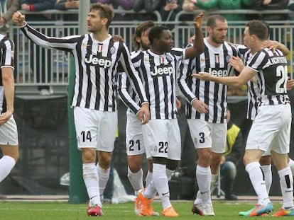 Llorente, tras marcar su primer gol al Cagliari.