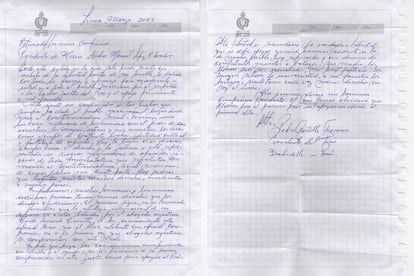 La carta que ha hecho llegar el expresidente del Perú a Andrés Manuel López Obrador, a través de su abogado.