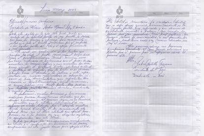La carta que ha hecho llegar Castillo a López Obrador.