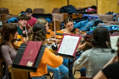 Una clase en el Real Conservatorio de Madrid.