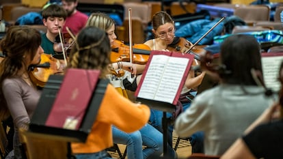 Una clase en el Real Conservatorio de Madrid.