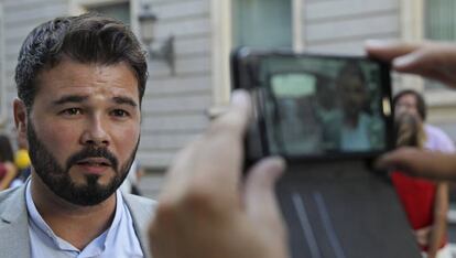 Gabriel Rufián, este martes en el Congreso.