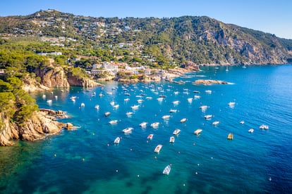 Vista aérea de Fornells y Aiguablava, en la Costa Brava.