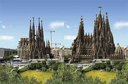 Ayer se presentó en Nueva York una versión tridimensional y virtual de la catedral de Barcelona completada.