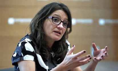 Mònica Oltra, durante la entrevista.