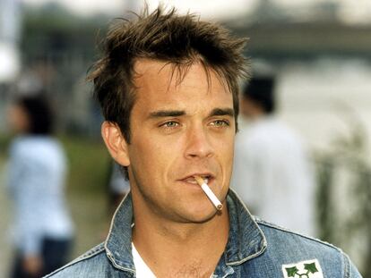 El cantante Robbie Williams, fotografiado en Alemania en el año 2000.