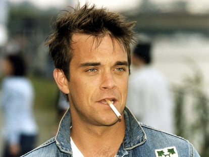 El cantante Robbie Williams, fotografiado en Alemania en el año 2000.