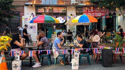 Terraza de un restaurante de Nueva York.