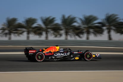 El Red Bull de Verstappen, durante los tests de pretemporada en Bahréin.