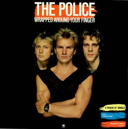 Portada del sencillo 'Wrapped around your finger', de The Police.