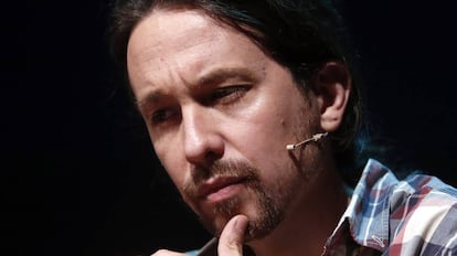 Pablo Iglesias, este martes en Madrid.