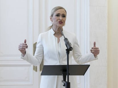 La expresidenta de la Comunidad de Madrid, Cristina Cifuentes.