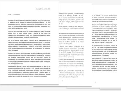 La carta del presidente a la ciudadanía