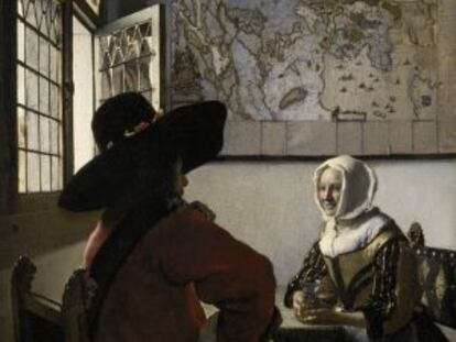 'Oficial y muchacha sonriendo', de Johannes Vermeer.