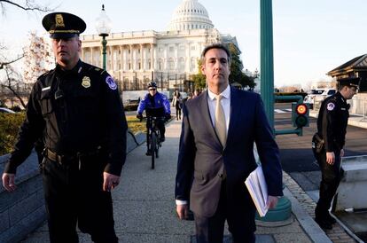 Michael Cohen, tras su declaración en el Capitolio.