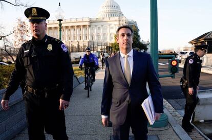 Michael Cohen, tras su declaración en el Capitolio. 