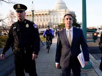 Michael Cohen, tras su declaración en el Capitolio. 