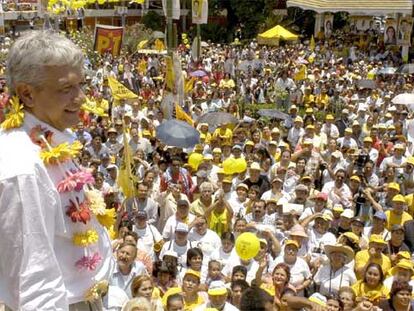 Andrés Manuel López Obrador, candidato del Partido de la Revolución Democrática (PRD), el jueves en Jalisco.