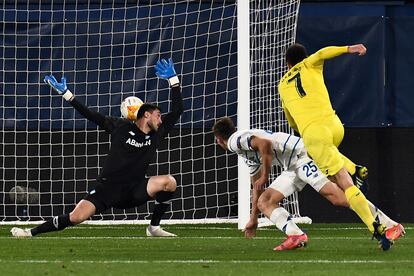 Gerard Moreno, en la acción del 2-0.