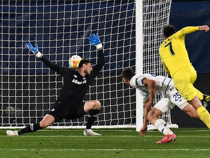 Gerard Moreno, en la acción del 2-0.