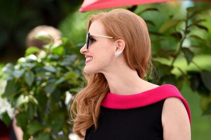 Jessica Chastain en la fiesta '355' celebrada en Cannes, el 10 de mayo de 2018. 