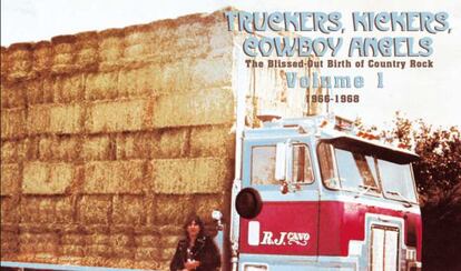 Portada del primer disco &#039;Truckers, kickers, cowboy angels&#039; del sello Bear Family.