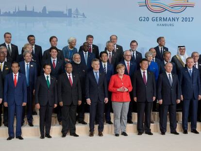 Foto de familia de los l&iacute;deres del G20 en su reuni&oacute;n de julio del a&ntilde;o pasado.