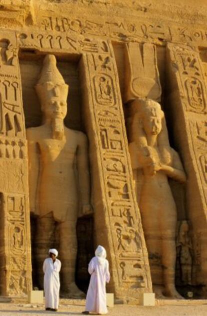 El templo menor de Abu Simbel, al sur de Egipto.