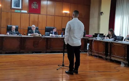 El hombre condenado por la agresión sexual contra un menor, durante su declaración el pasado 6 de mayo.