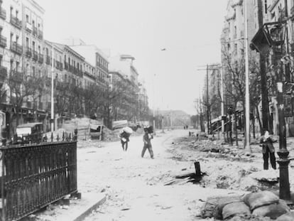 Imagen de los bombardeos de Madrid por parte de la aviación del bando sublevado durante la Guerra Civil.