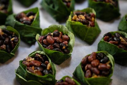 Capuchinas con frijoles de los Montes de María, en el restaurante Domingo.