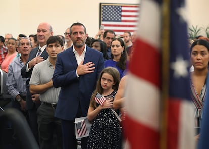 Una ceremonia de naturalización del Servicio de Ciudadanía e Inmigración de los Estados Unidos.